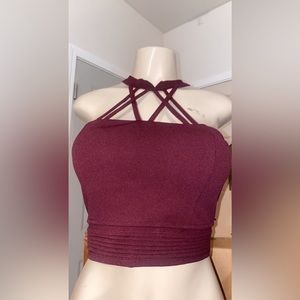 Brand new strappy neck crop top!